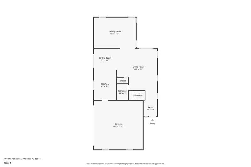 1,835/Mo, 4010 W Pollack St Phoenix, AZ 85041 Floor Plan View