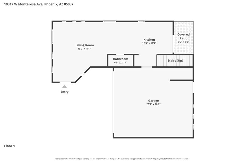 0/Mo, 10317 W Monterosa Ave Phoenix, AZ 85037 Floor Plan View