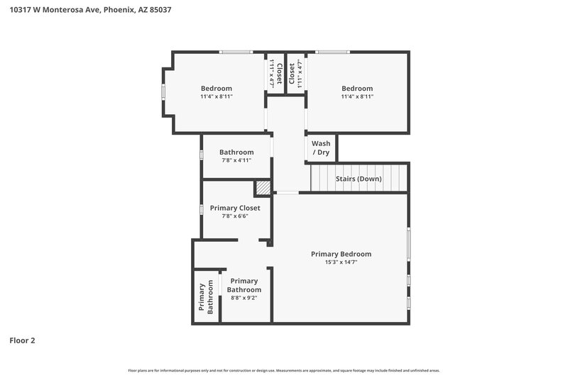 0/Mo, 10317 W Monterosa Ave Phoenix, AZ 85037 Floor Plan View 2