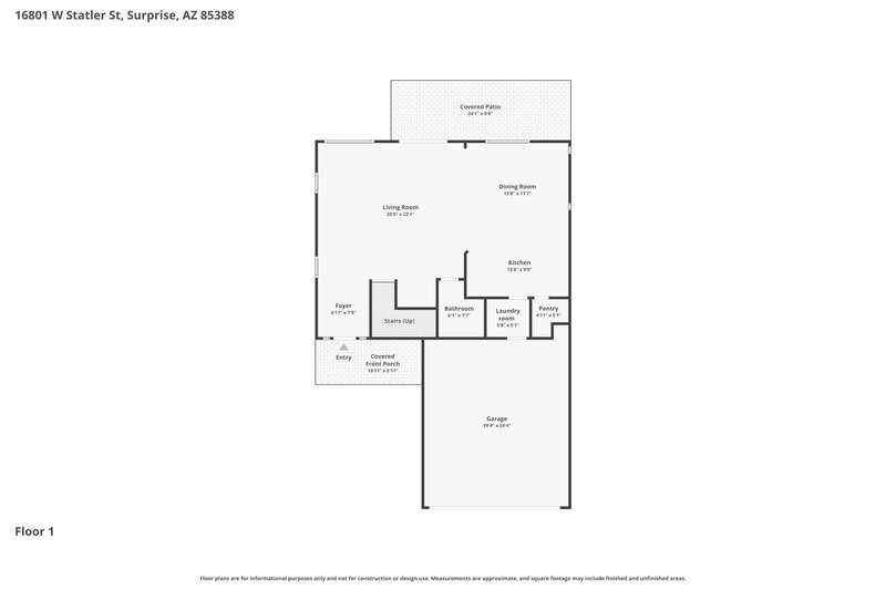 2,215/Mo, 16801 W Statler Street Surprise, AZ 85388 Floor Plan View
