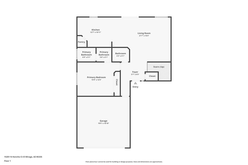 2,110/Mo, 15201 N Honcho Ct El Mirage, AZ 85335 Floor Plan View