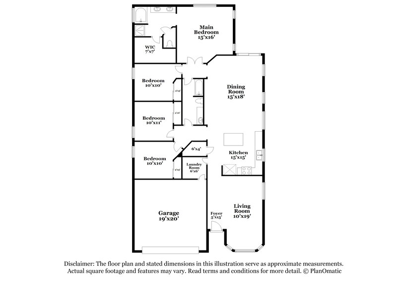 1,835/Mo, 25799 W Miami St Buckeye, AZ 85326 Floor Plan View