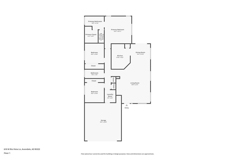 1,895/Mo, 610 W Rio Vista Ln Avondale, AZ 85323 Floor Plan View