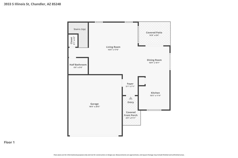 2,590/Mo, 3933 S Illinois St Chandler, AZ 85248 Floor Plan View