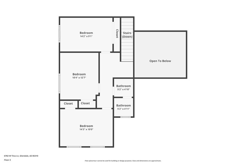 2,325/Mo, 6782 W Tina Ln Glendale, AZ 85310 Floor Plan View 2