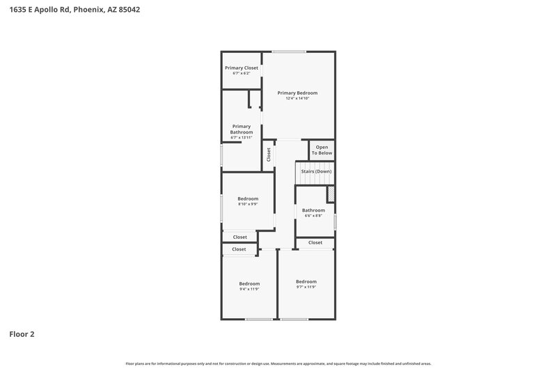 2,390/Mo, 1635 E Apollo Rd Phoenix, AZ 85042 Floor Plan View 2