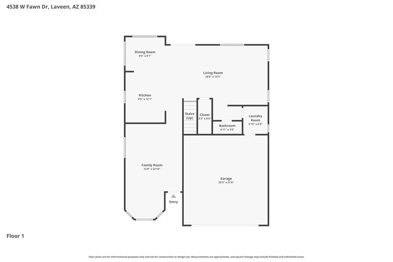 2,315/Mo, 4538 W Fawn Dr Laveen, AZ 85339 Floor Plan View