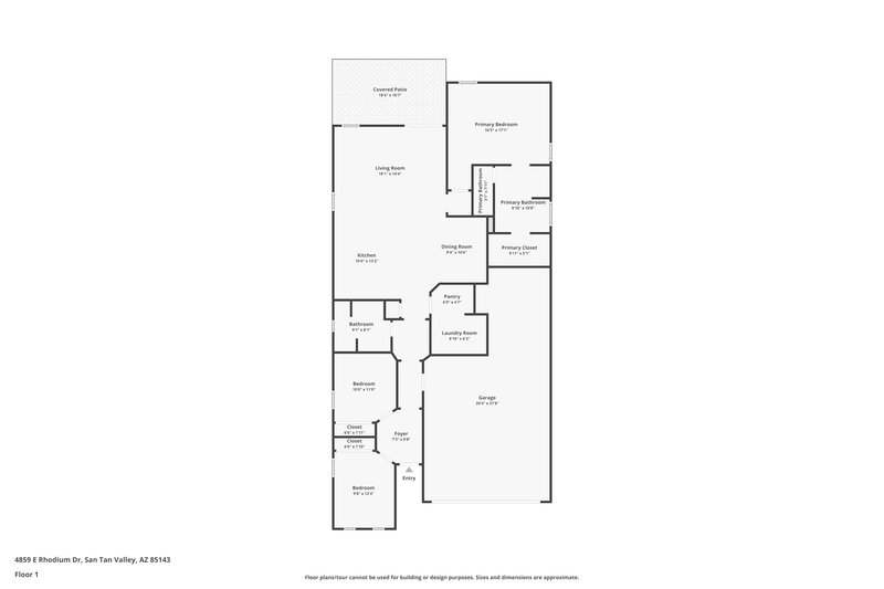 1,735/Mo, 4859 E Rhodium Dr San Tan Valley, AZ 85143 Floor Plan View