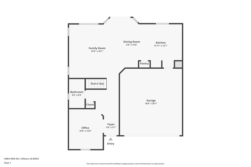 1,915/Mo, 2408 S 90th Glen Tolleson, AZ 85353 Floor Plan View