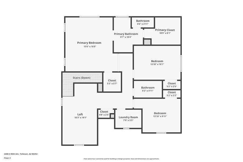 1,915/Mo, 2408 S 90th Glen Tolleson, AZ 85353 Floor Plan View 2