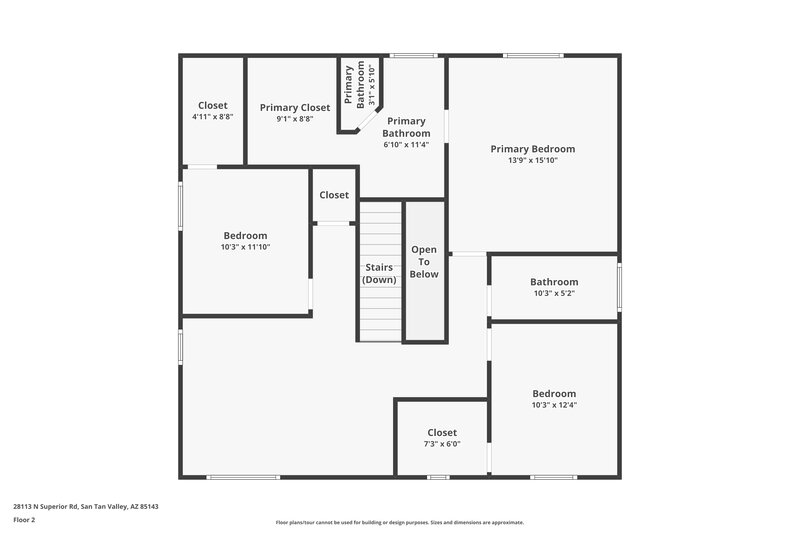 1,945/Mo, 28113 N Superior Rd San Tan Valley, AZ 85143 Floor Plan View 2