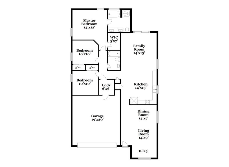 2,095/Mo, 7251 W Cactus Wren Dr Glendale, AZ 85303 Floor Plan View