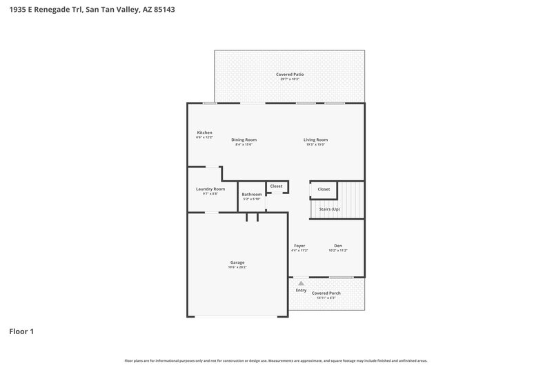 2,145/Mo, 1935 E Renegade Trl San Tan Valley, AZ 85143 Floor Plan View