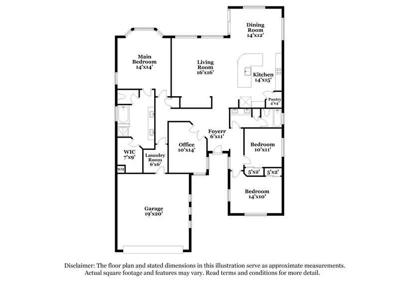 2,040/Mo, 12618 N 128th Ln El Mirage, AZ 85335 Floor Plan View