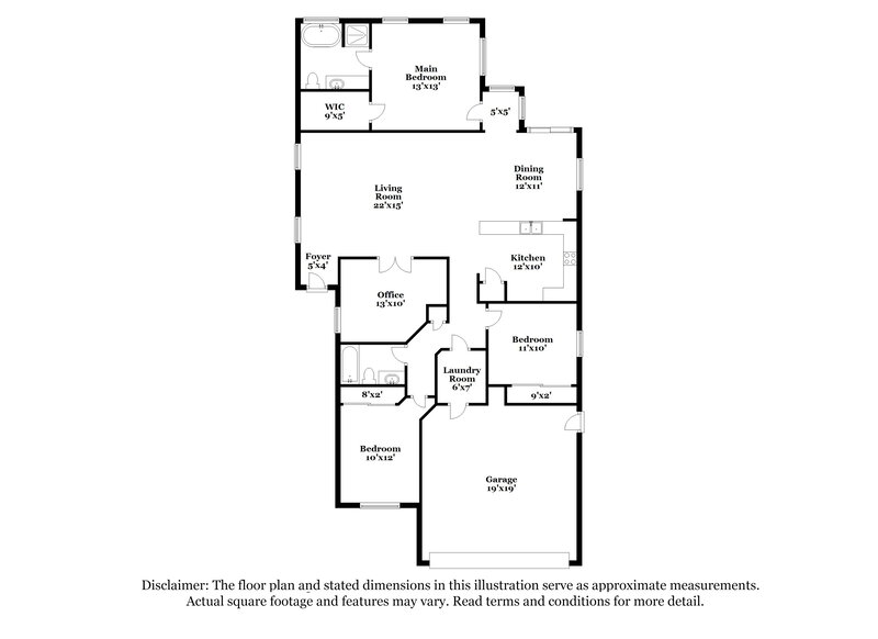 1,895/Mo, 16724 N 177th Ave Surprise, AZ 85388 Floor Plan View