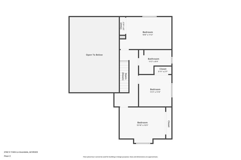 2,560/Mo, 2102 S 114th Ln Avondale, AZ 85323 Floorplan View 2