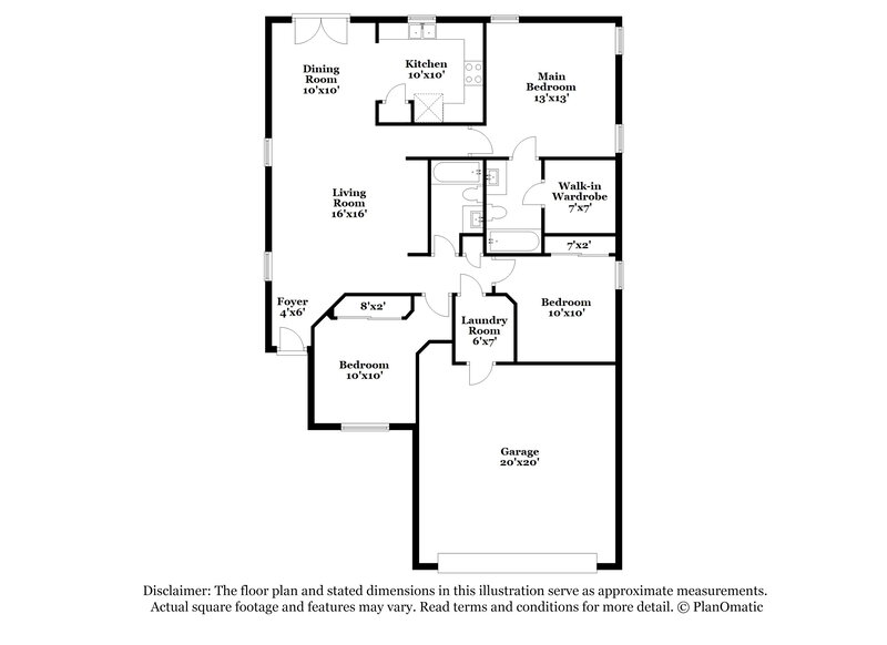 1,715/Mo, 25029 W Illini St Buckeye, AZ 85326 Floor Plan View