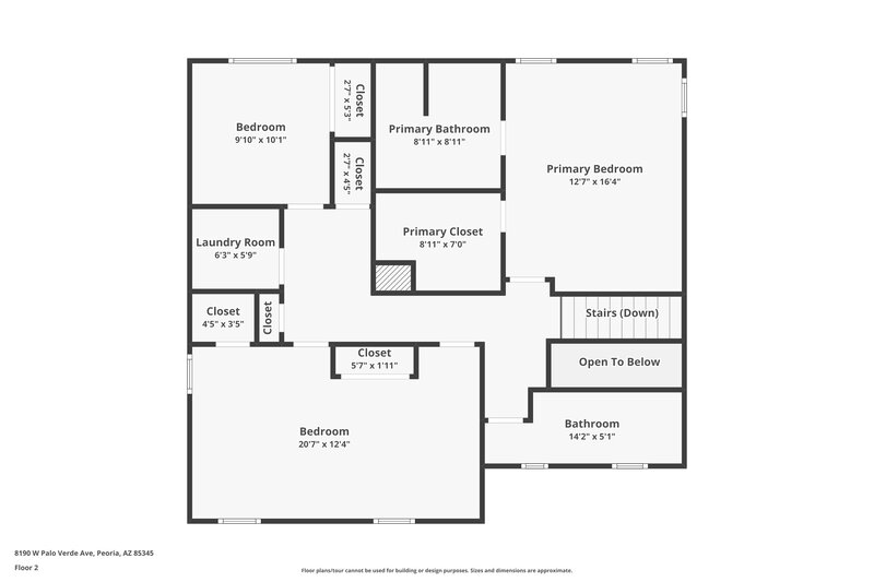 2,055/Mo, 8190 W Palo Verde Ave Peoria, AZ 85345 Floor Plan View 2