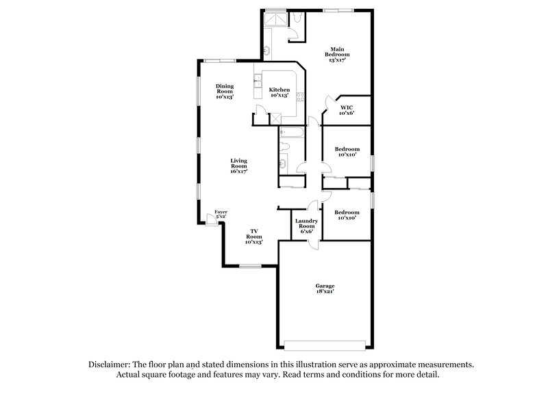 1,930/Mo, 13122 W Clarendon Ave Litchfield Park, AZ 85340 Floor Plan View