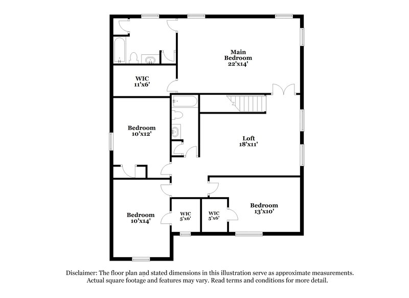 1,965/Mo, 11537 W Flores Dr El Mirage, AZ 85335 Floor Plan View 2