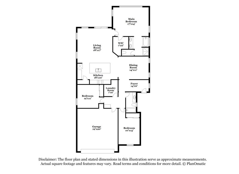 2,270/Mo, 1008 S 200th Ln Buckeye, AZ 85326 Floor Plan View