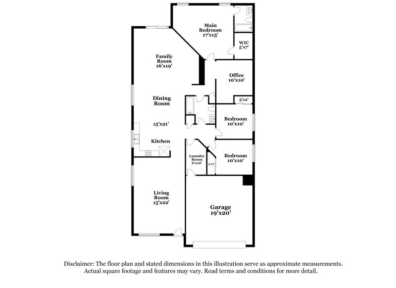 2,020/Mo, 11625 W Charter Oak Rd El Mirage, AZ 85335 Floor Plan View