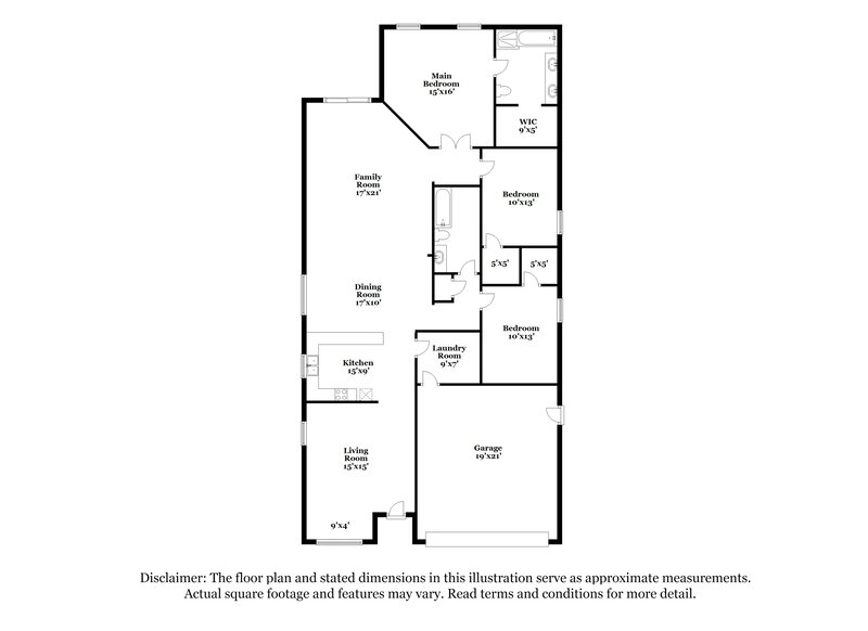 1,905/Mo, 11855 W Robin Ct Sun City, AZ 85373 Floor Plan View