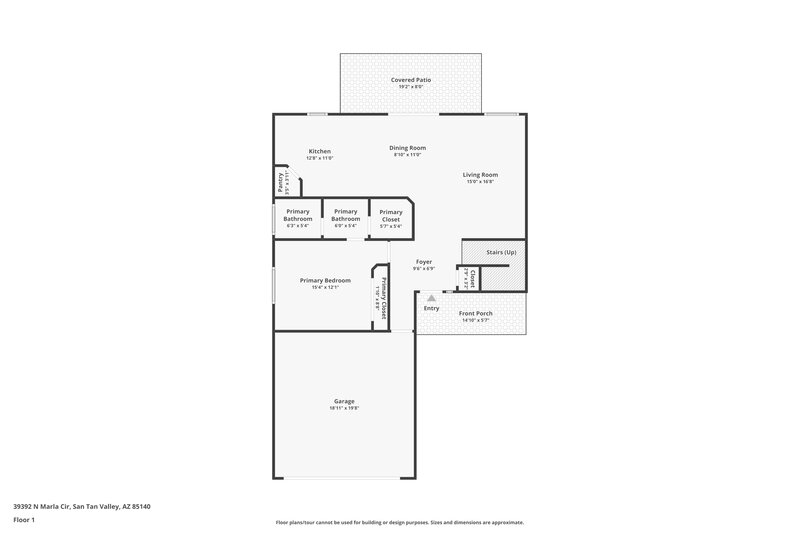 2,035/Mo, 39392 N Marla Cir San Tan Valley, AZ 85140 Floor Plan View
