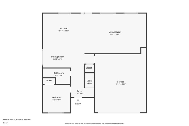 2,390/Mo, 11809 W Hopi St Avondale, AZ 85323 Floor Plan View