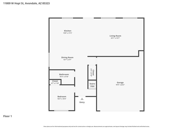 2,310/Mo, 11809 W Hopi St Avondale, AZ 85323 Floor Plan View