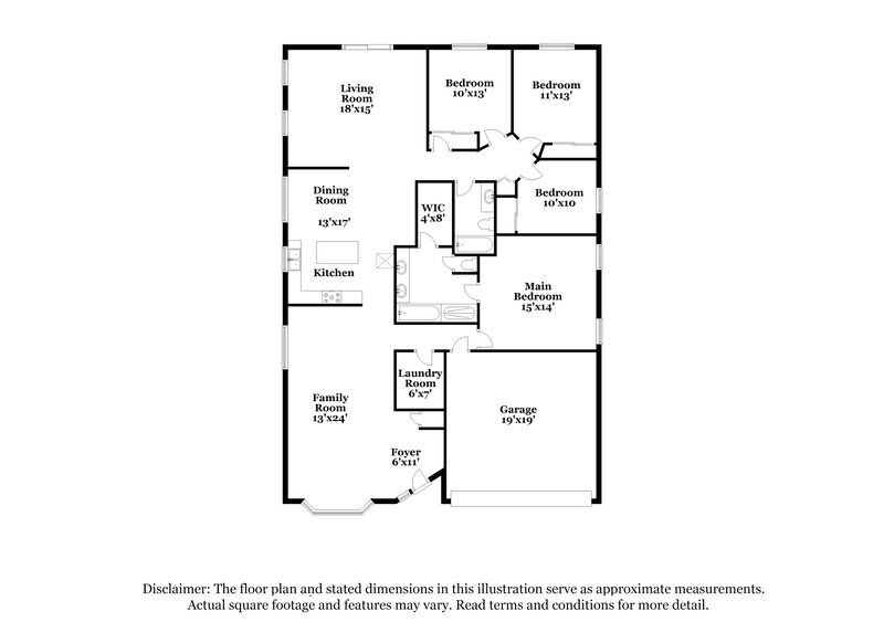 2,185/Mo, 3833 W Darrow St Phoenix, AZ 85041 Floor Plan View