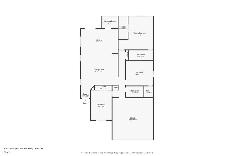 1,685/Mo, 1329 E Omega Dr San Tan Valley, AZ 85143 Floor Plan View