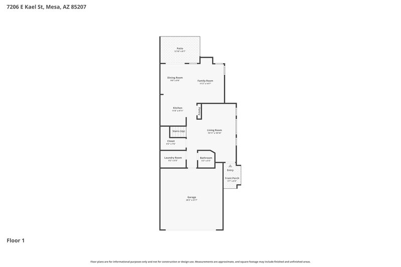 2,180/Mo, 7206 E Kael St Mesa, AZ 85207 Floor Plan View