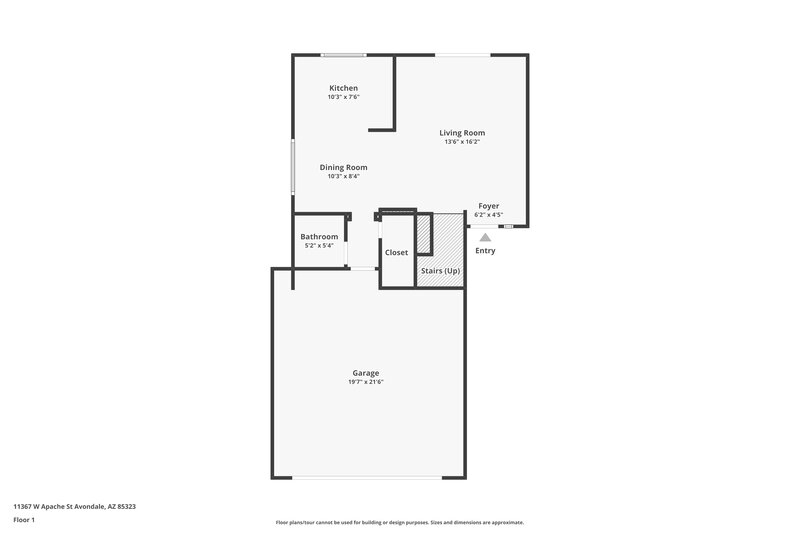 1,830/Mo, 11367 W Apache St Avondale, AZ 85323 Floor Plan View