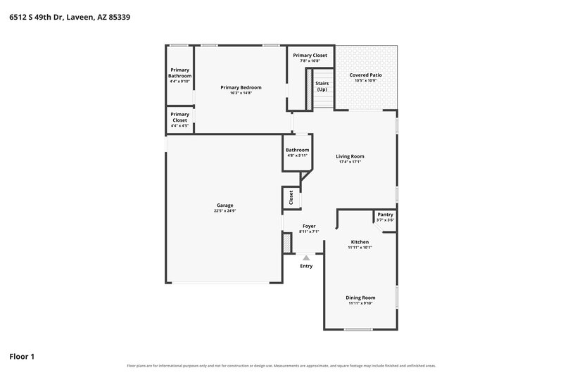 2,360/Mo, 6512 S 49th Dr Laveen, AZ 85339 Floor Plan View