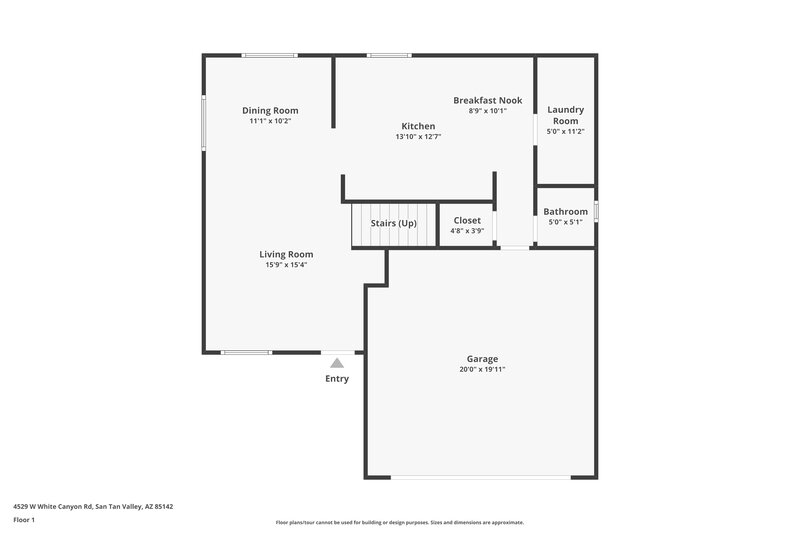 1,705/Mo, 30092 N Desert Willow Blvd San Tan Valley, AZ 85143 Floor Plan View