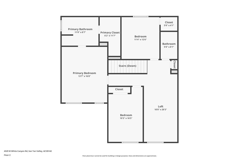 1,705/Mo, 30092 N Desert Willow Blvd San Tan Valley, AZ 85143 Floor Plan View 2