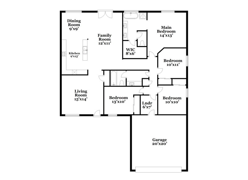 2,580/Mo, 141 W Shamrock St Gilbert, AZ 85233 Floor Plan View