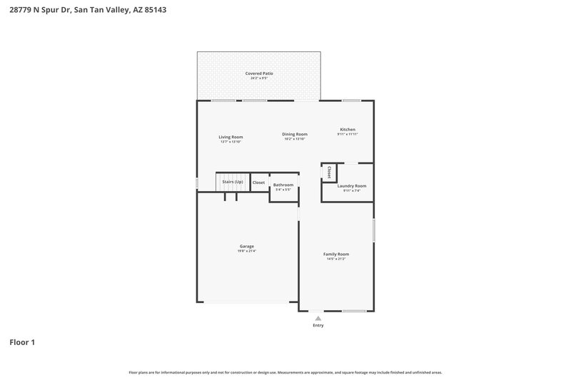 2,020/Mo, 28779 N Spur Dr San Tan Valley, AZ 85143 Floor Plan View