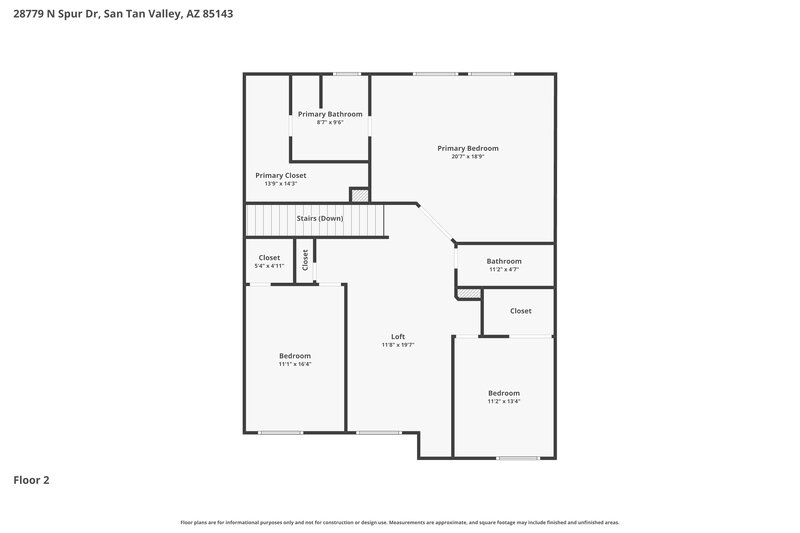 2,020/Mo, 28779 N Spur Dr San Tan Valley, AZ 85143 Floor Plan View 2