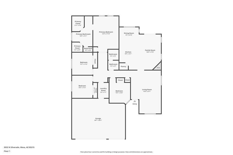 2,745/Mo, 3032 N Silverado Mesa, AZ 85215 Floor Plan View