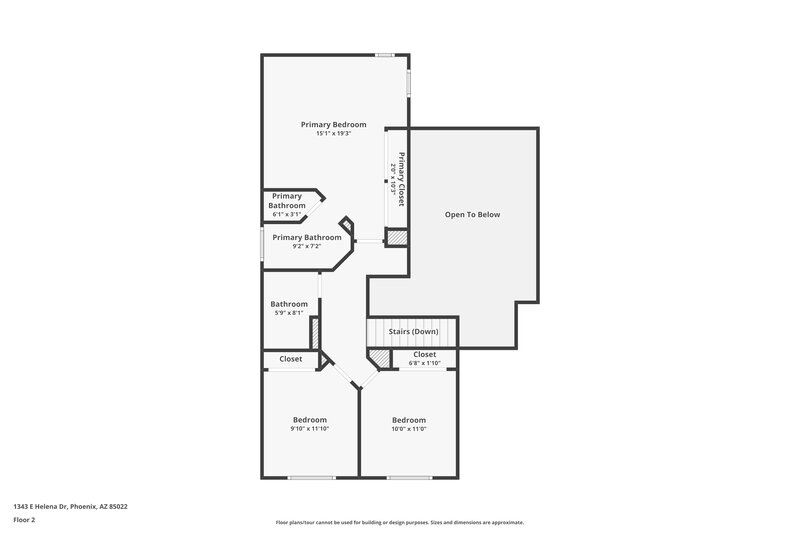 2,135/Mo, 1343 E Helena Dr Phoenix, AZ 85022 Floor Plan View 2