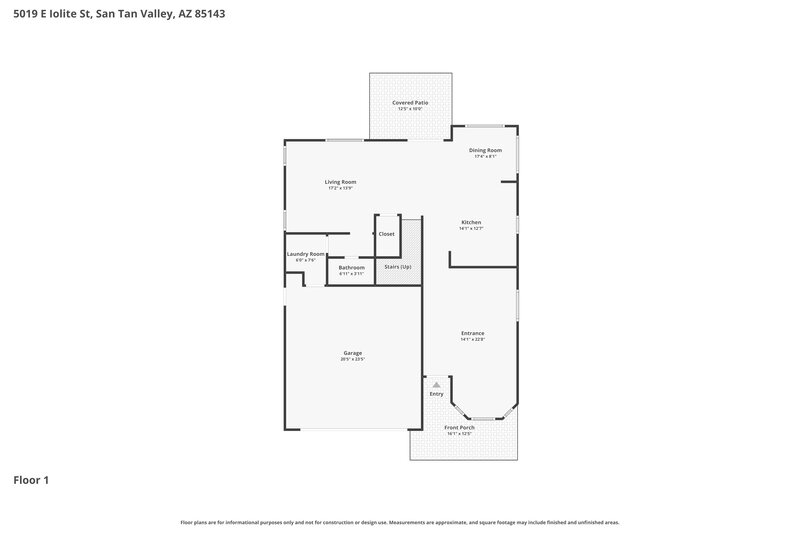 1,930/Mo, 5019 E Iolite St San Tan Valley, AZ 85143 Floor Plan View