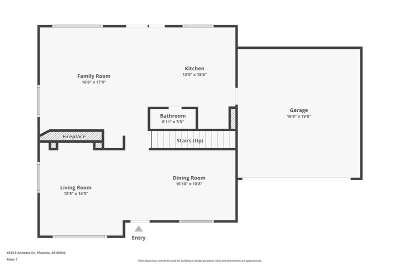2,615/Mo, 4533 E Annette Dr Phoenix, AZ 85032 Floor Plan View
