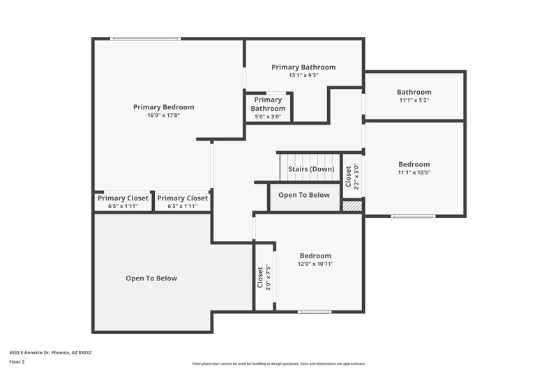 2,615/Mo, 4533 E Annette Dr Phoenix, AZ 85032 Floor Plan View 2