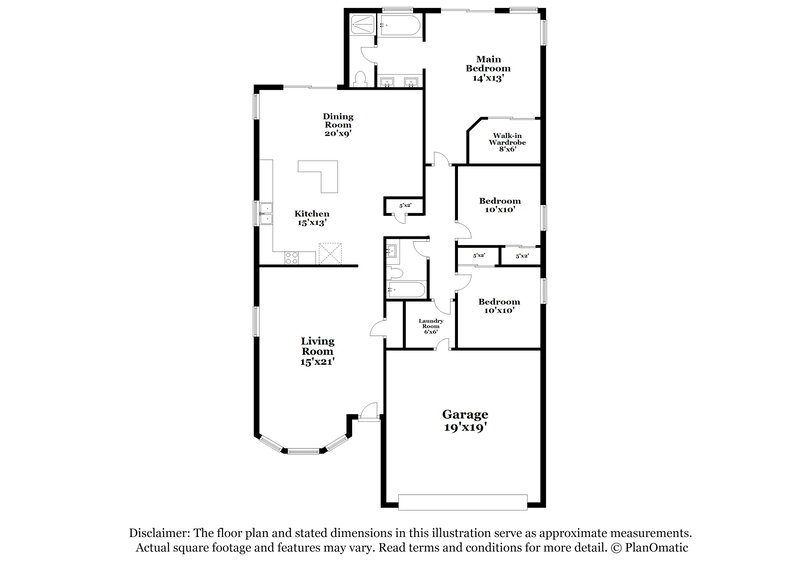 2,165/Mo, 7756 W Julie Dr Glendale, AZ 85308 Floor Plan View