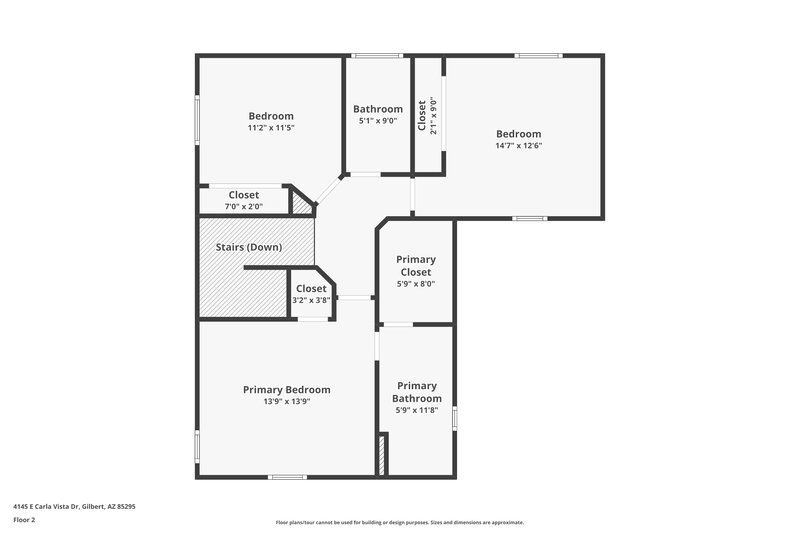 2,110/Mo, 4145 E Carla Vista Dr Gilbert, AZ 85295 Floor Plan View 2