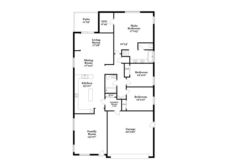 2,475/Mo, 1233 S Colonial Dr Gilbert, AZ 85296 Floor Plan View