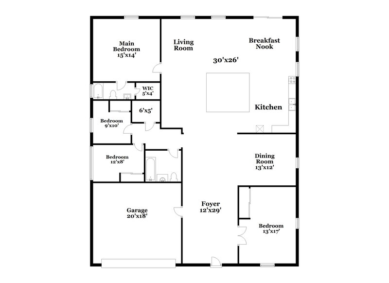 2,255/Mo, 6805 S 39th Dr Phoenix, AZ 85041 Floor Plan View