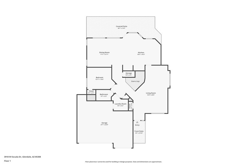 3,090/Mo, 3918 W Escuda Dr Glendale, AZ 85308 Floor Plan View